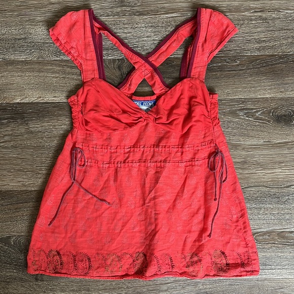 Free People Tops - Free People Retro Cap Sleeved Tank Top